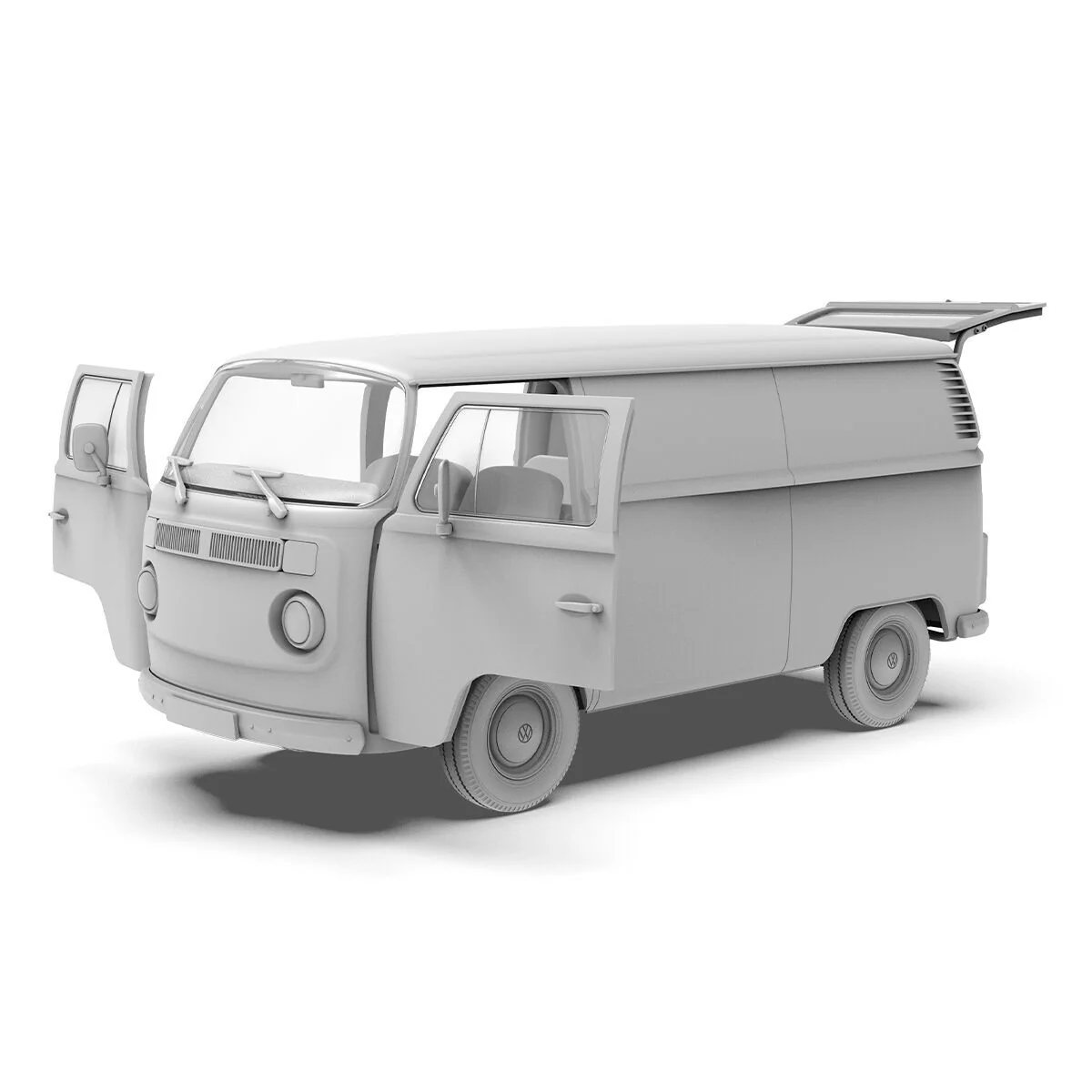 AK Interactive 1/35 T2 Model 1972 Commercial Van Plastic Model Kit - Image 2