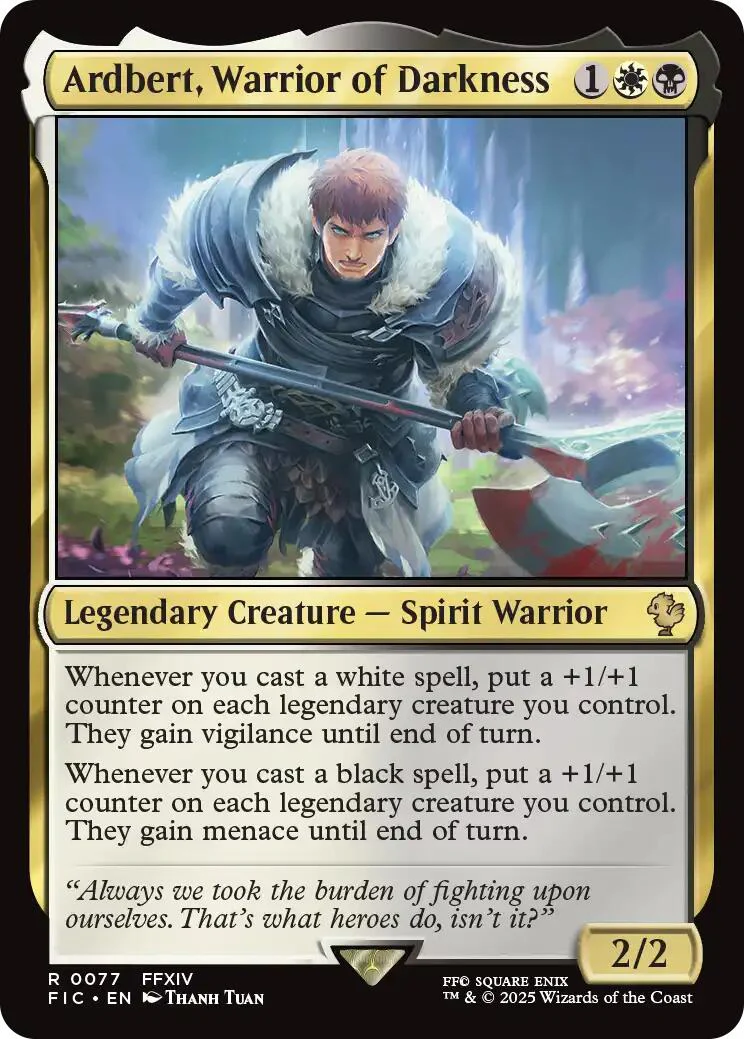 Ardbert, Warrior of Darkness (Surge Foil) [FINAL FANTASY Commander]