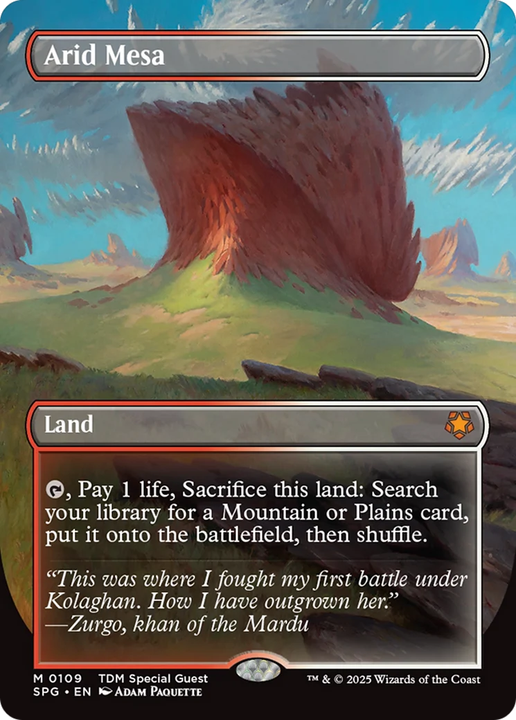 Arid Mesa (Borderless) [Tarkir: Dragonstorm Special Guests]