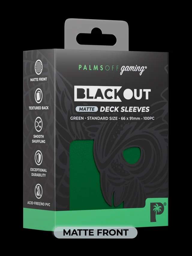 Blackout Deck Sleeves - Standard Size - Green - Matte