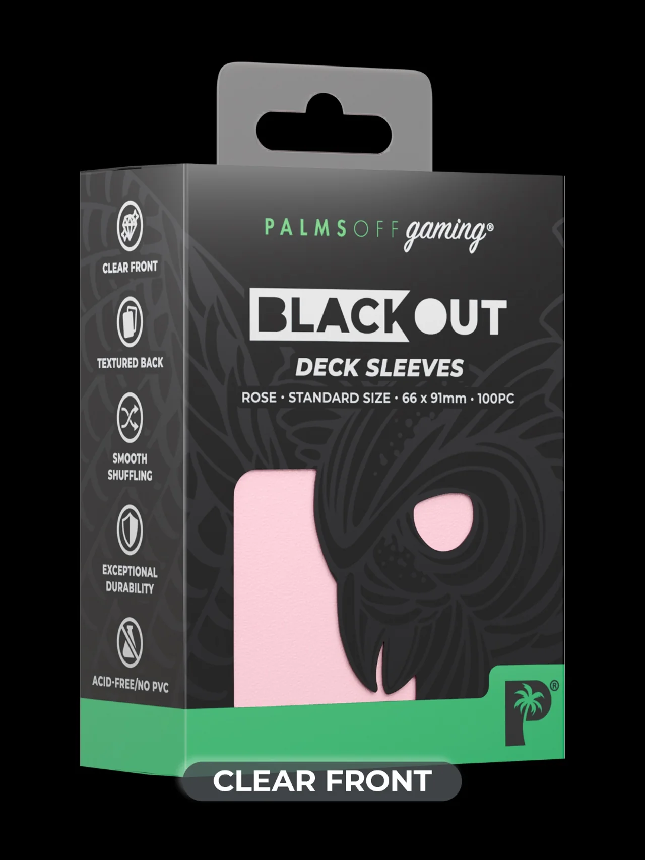 Blackout Deck Sleeves - Standard Size - Rose