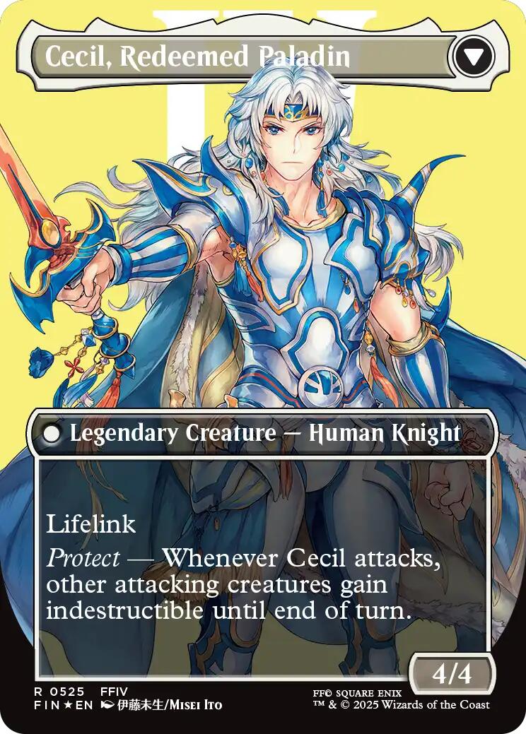 Cecil, Dark Knight // Cecil, Redeemed Paladin (Borderless) (Surge Foil) [FINAL FANTASY] - Image 2