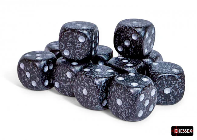 Chessex Speckled 16mm D6 Ninja Dice Block (12 dice) - Image 2