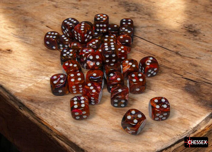 CHX 27943 Festive Symphony/white 12mm d6 Dice Block (36 dice) - Image 3