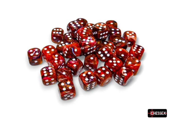 CHX 27943 Festive Symphony/white 12mm d6 Dice Block (36 dice) - Image 4