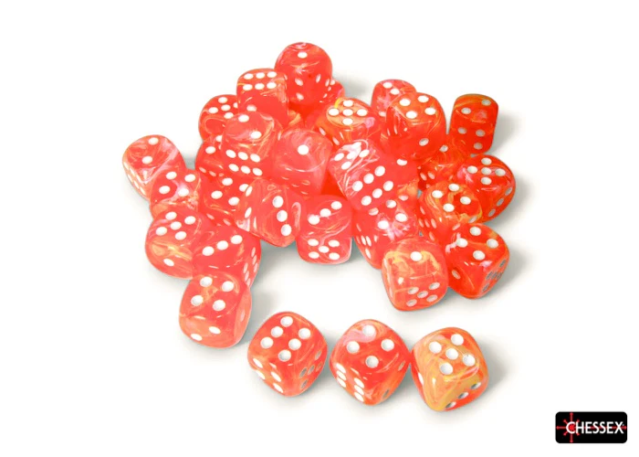 CHX 27953 Festive Dahlia/white Luminary 12mm d6 Dice Block (36 dice) - Image 3