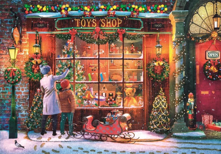 Clementoni Puzzle Old Toy Shop Poster Included 500 Pieces - Image 3