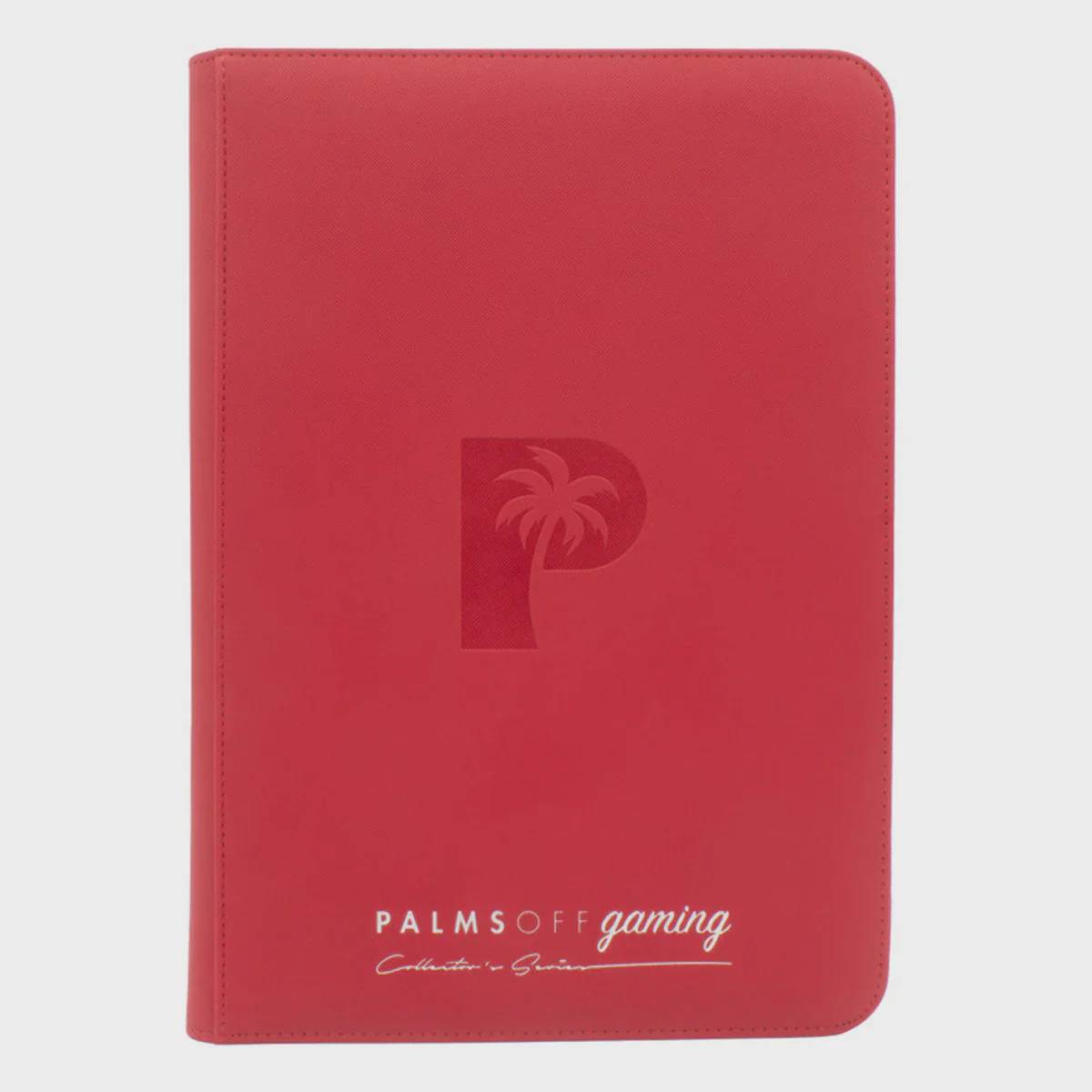 Palms off Gaming Collector's Series Top Loader Zip Binder - 9 Pocket - Red
