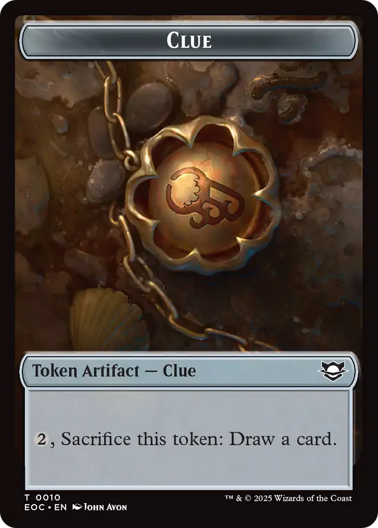 Copy // Clue Double-Sided Token [Edge of Eternities Commander Tokens] - Image 2