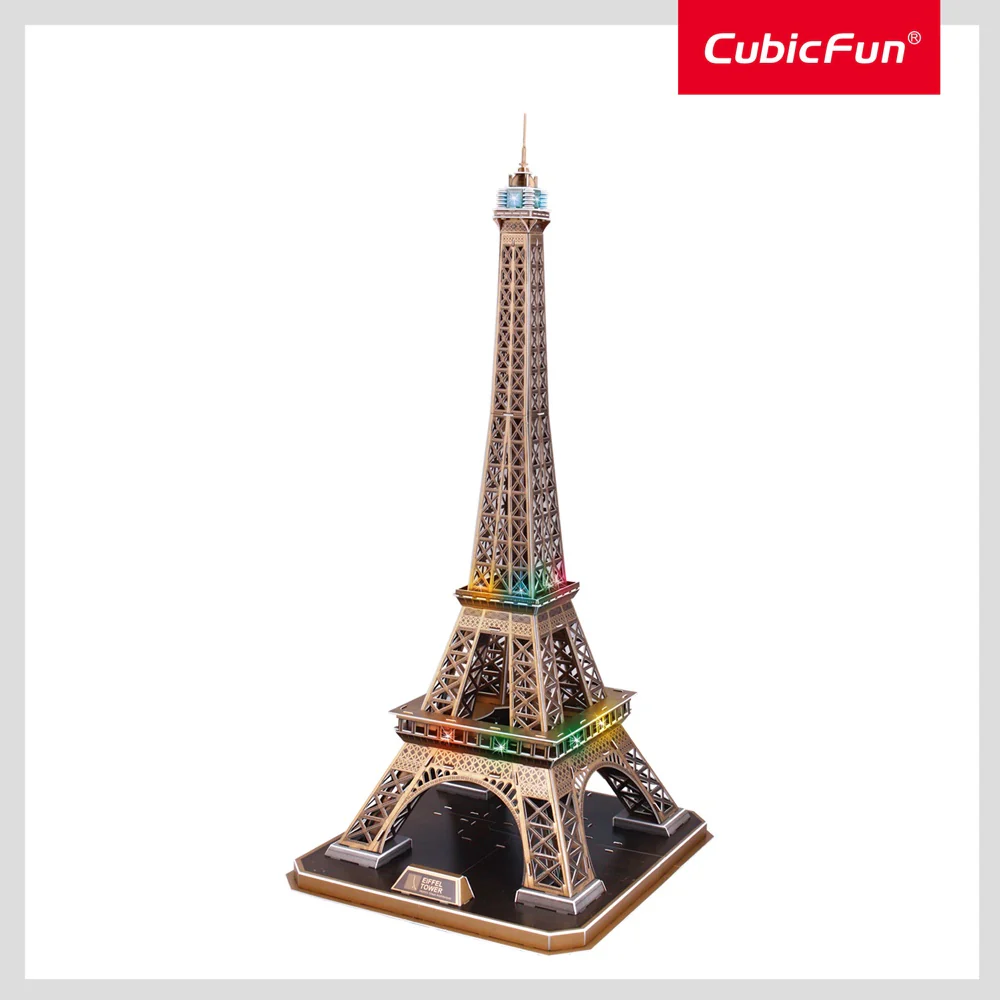 CubicFun - LED Eiffel Tower 3D Puzzle - 84pc - Image 3