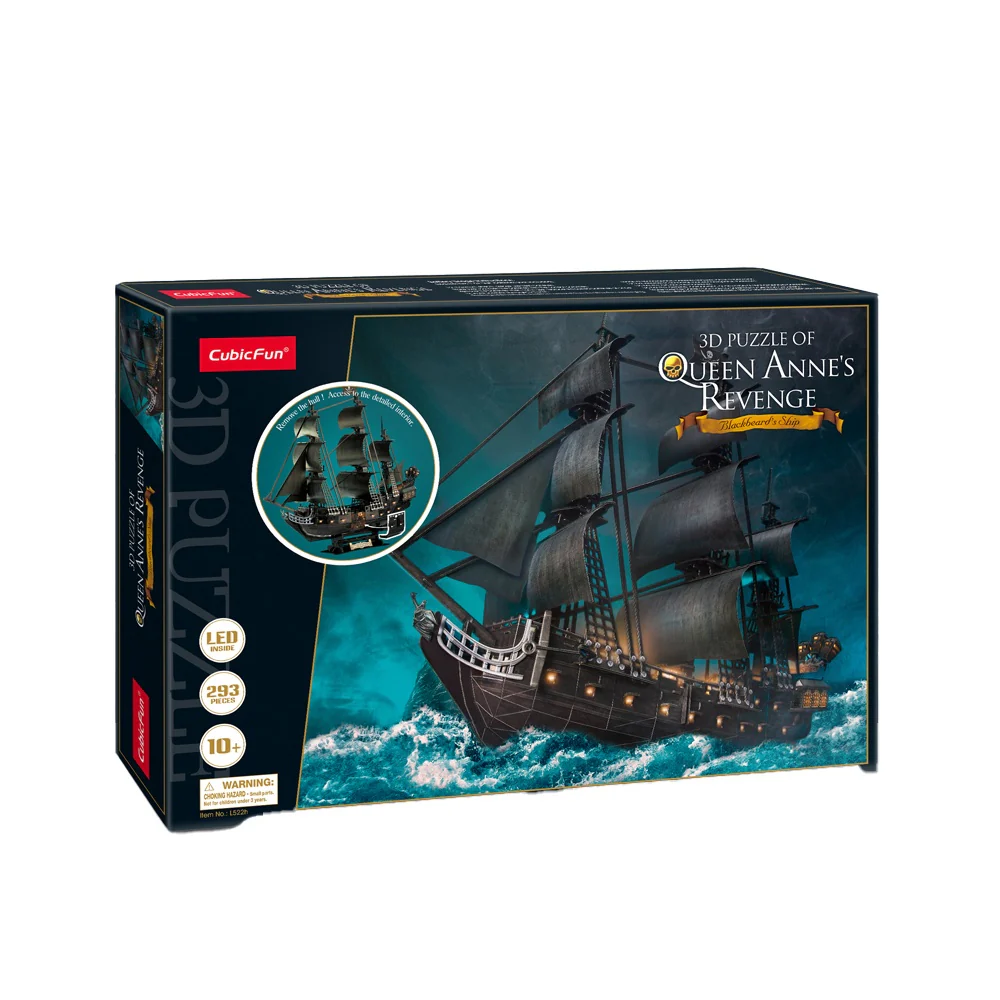 CubicFun - LED Queen Anne's Revenge 3D Puzzle - 293pc