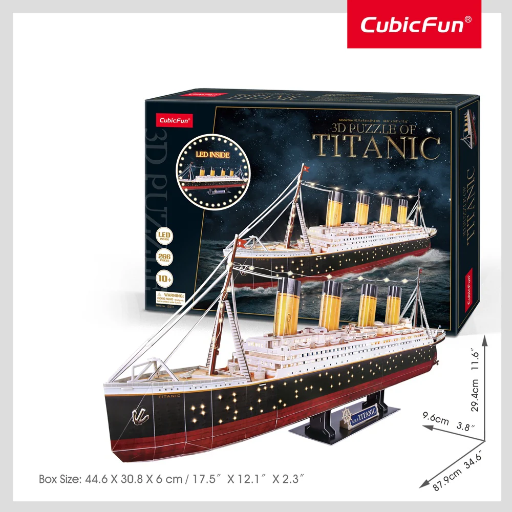 CubicFun - LED Titanic 3D Puzzle - 266pc - Image 2