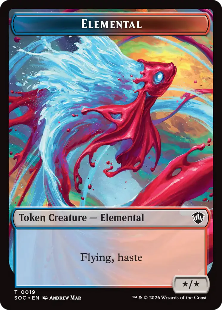 Dragon Illusion // Elemental (0019) Double-Sided Token [Secrets of Strixhaven Commander Tokens] - Image 2