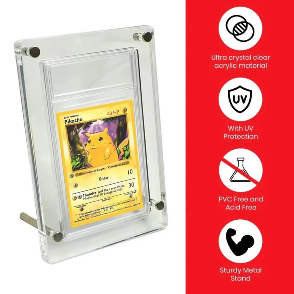 EVORETRO Acrylic Case PSA Graded Card Stand Acrylic Protector 3MM - Image 2