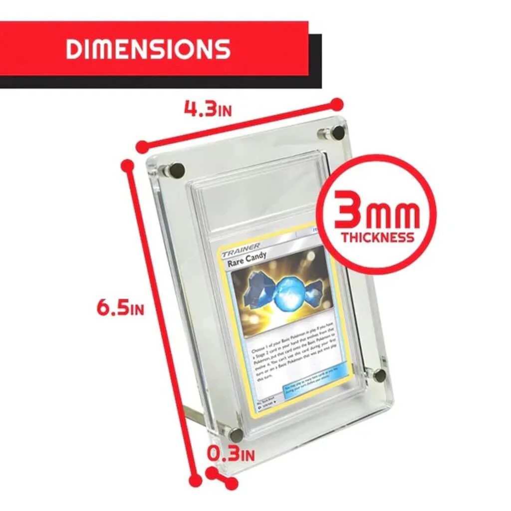 EVORETRO Acrylic Case PSA Graded Card Stand Acrylic Protector 3MM - Image 3