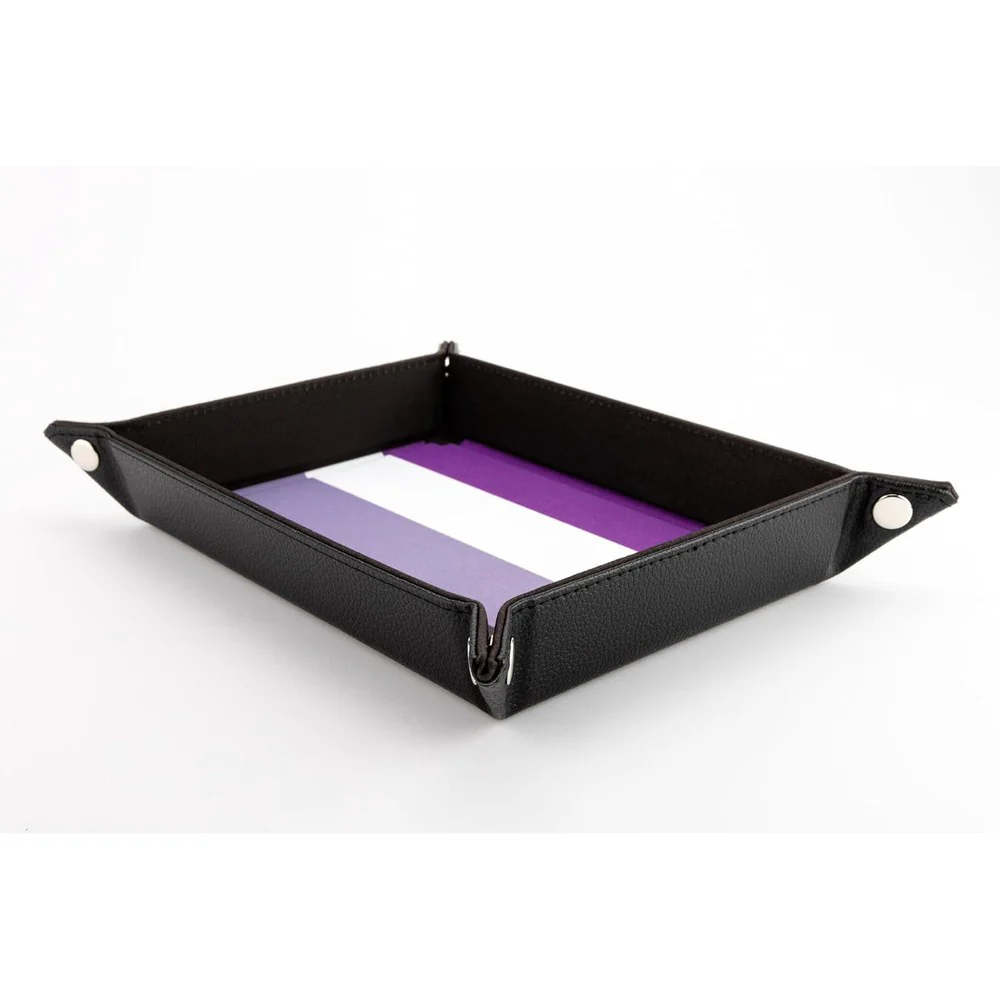 Fanroll: Pride Fold Up Velvet Dice Tray: Asexual - Image 2