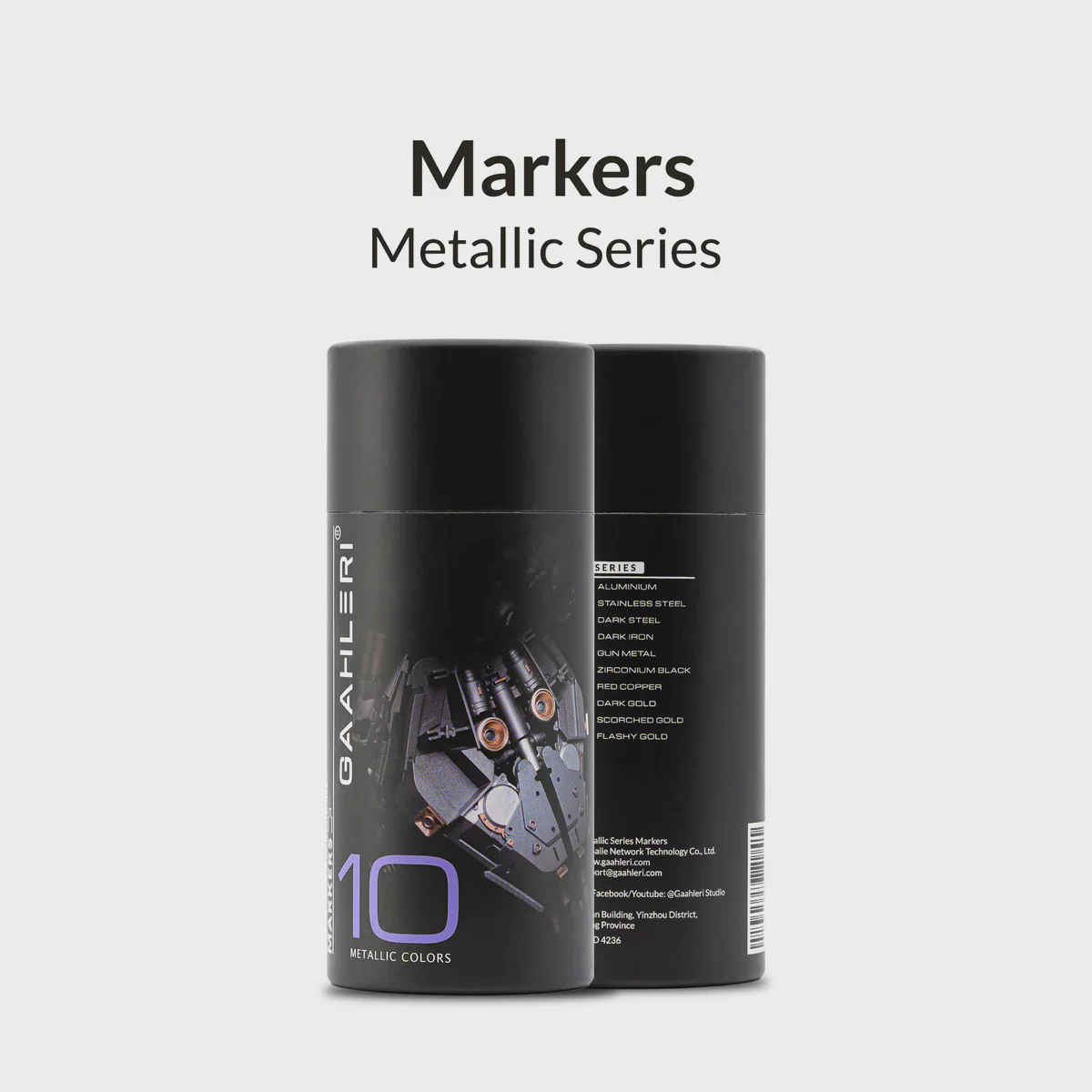 Gaahleri Water Based Acrylic Ink Metallic Series Markers
