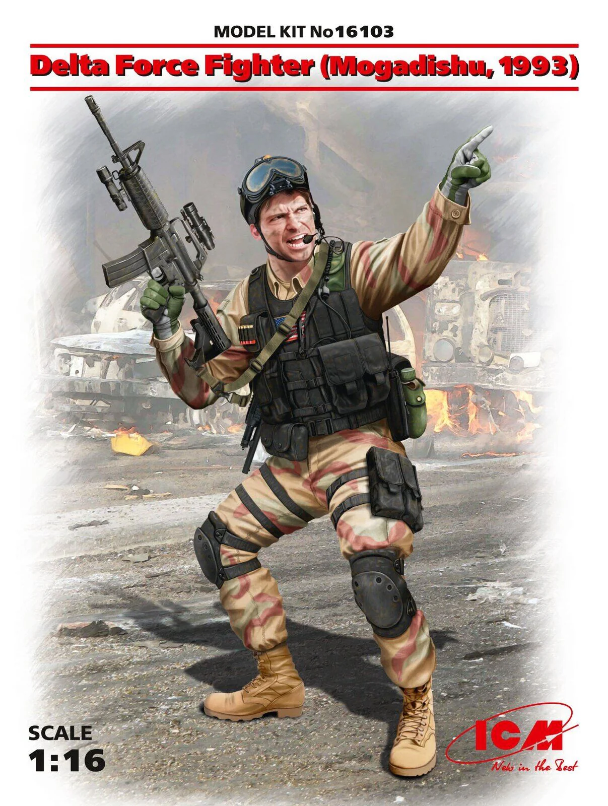ICM 1/16 Delta Force Fighter (Mogadishu 1993) Plastic Model Kit