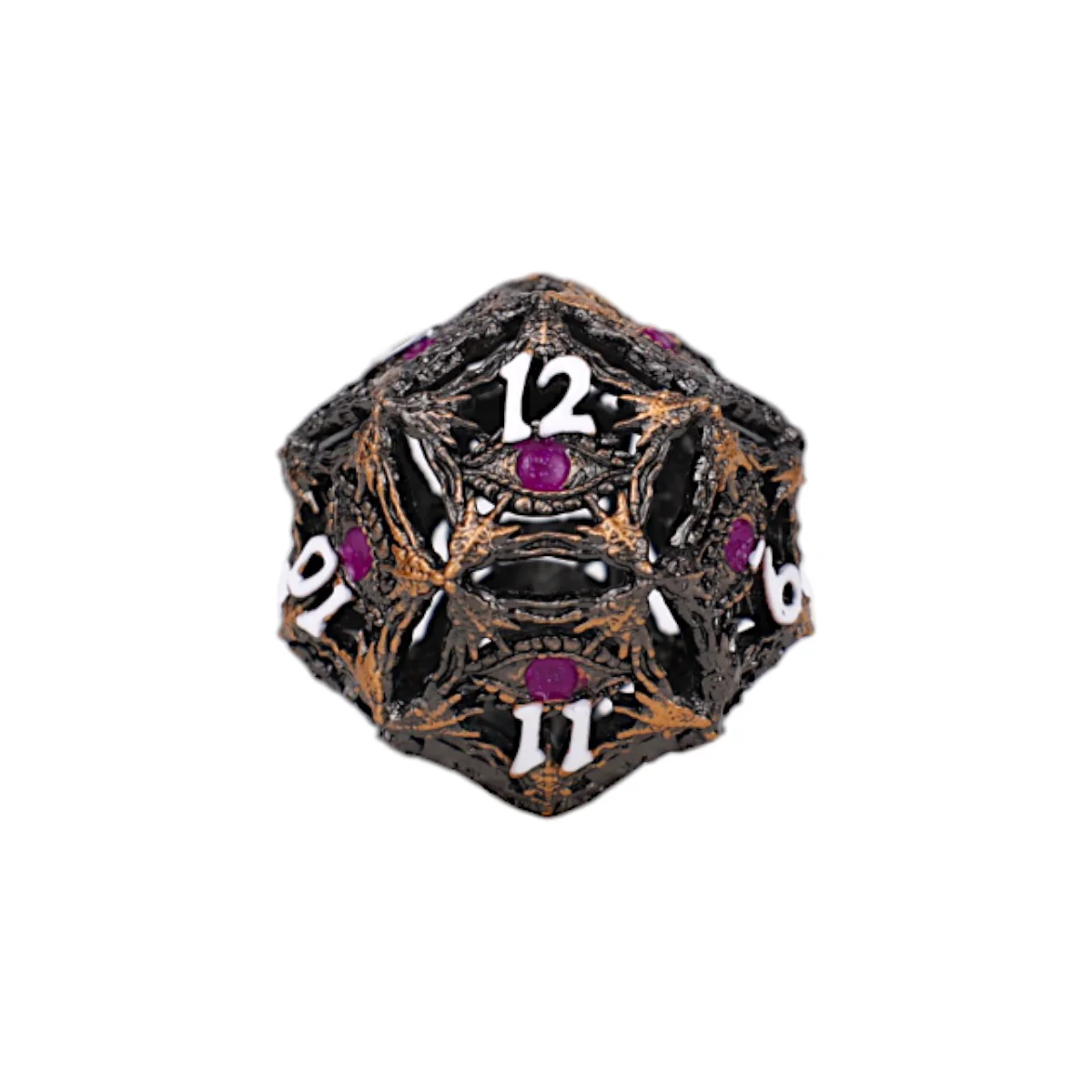 LPG Dice Dragon Eye Dice Set Tarnished Gold/Purple - Image 3