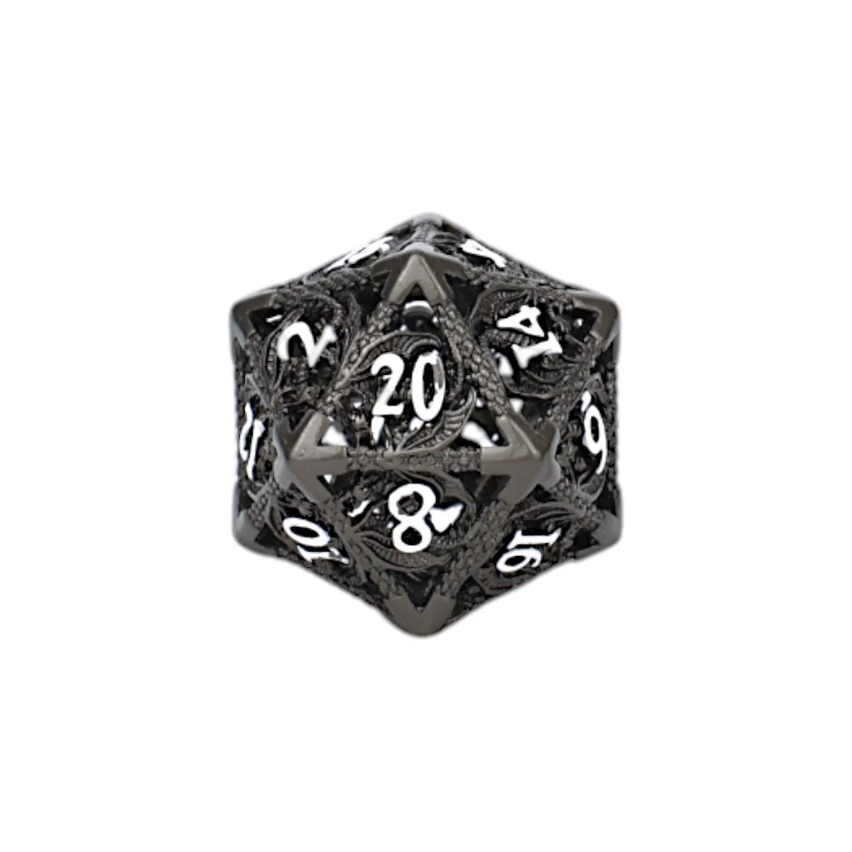LPG Dice Dragon Hollow Dice Set Metal/Black - Image 2