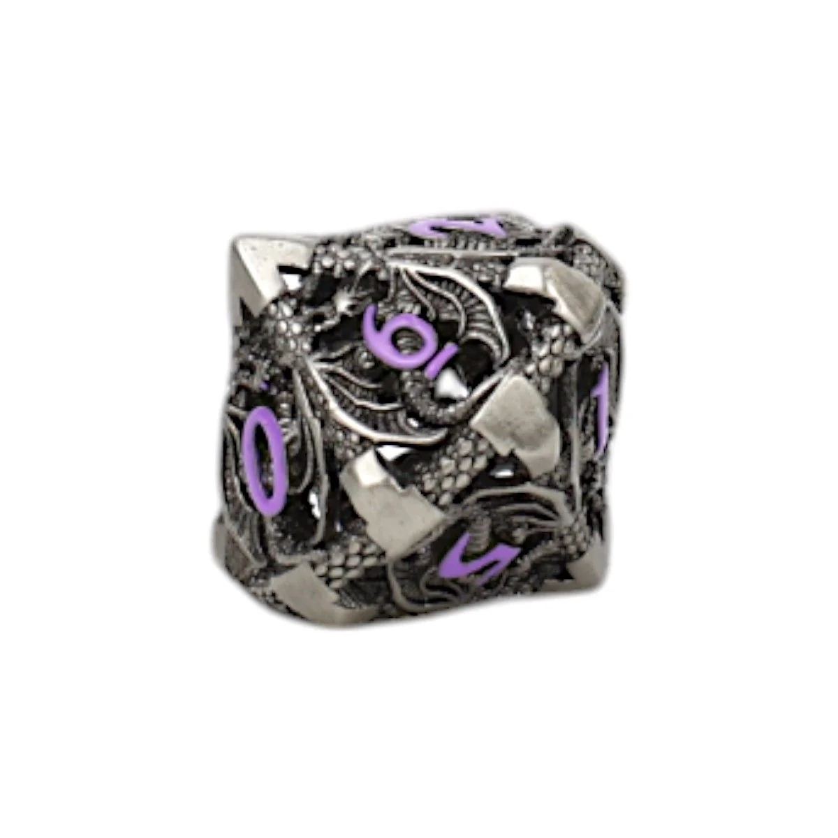 LPG Dice Dragon Hollow Dice Set Metal/Purple - Image 6