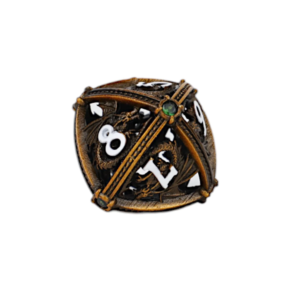 LPG Dice Hoard Guardian Dice Set Ancient Bronze/Green - Image 8