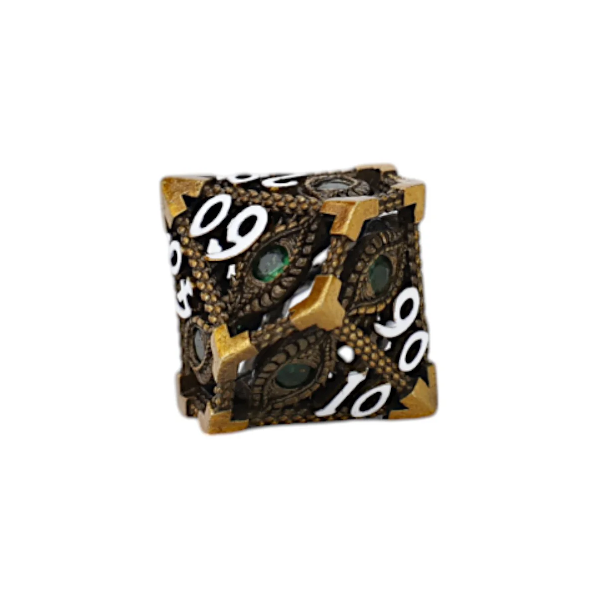 LPG Dice Scaled Eye Dice Set Ancient Bronze/Green - Image 4