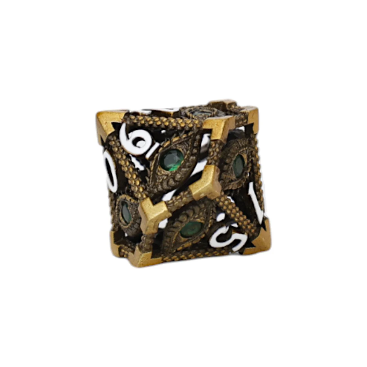 LPG Dice Scaled Eye Dice Set Ancient Bronze/Green - Image 5