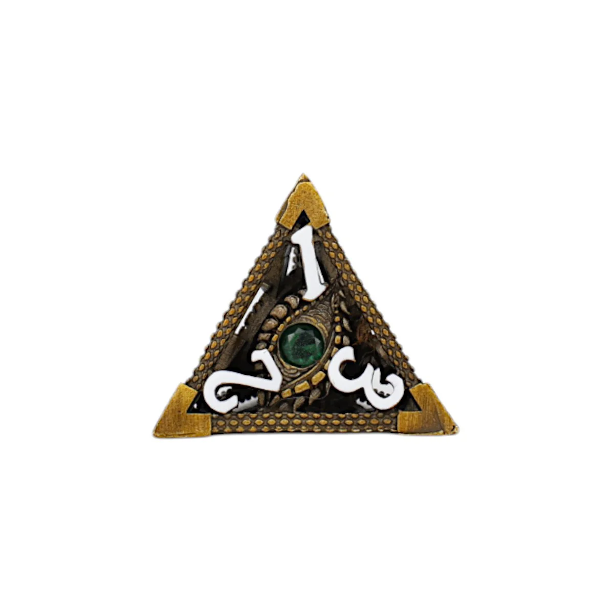 LPG Dice Scaled Eye Dice Set Ancient Bronze/Green - Image 8