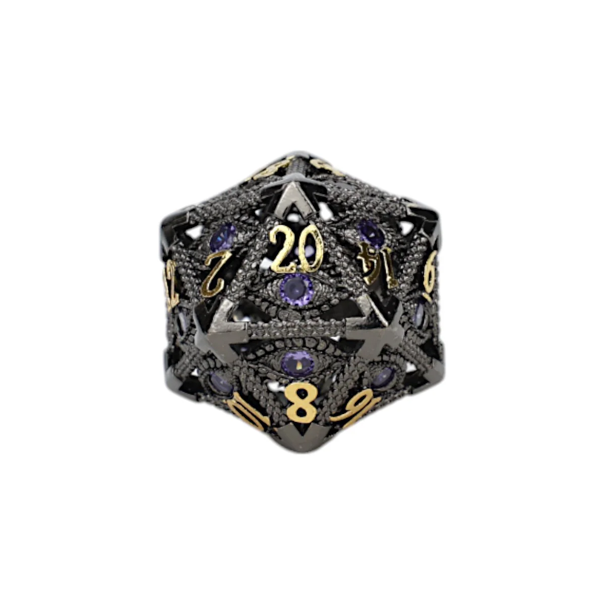 LPG Dice Scaled Eye Dice Set Black/Gold - Image 2