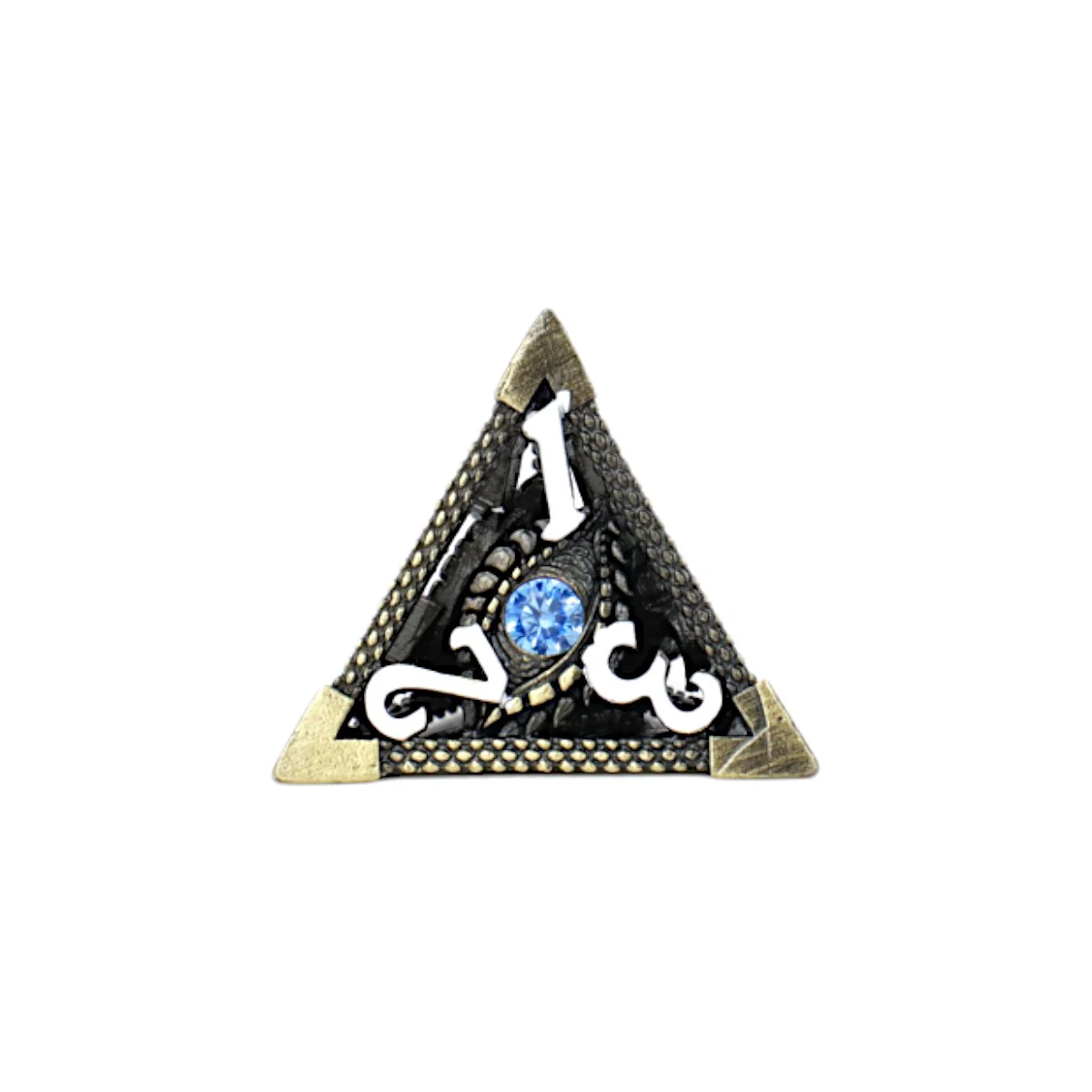 LPG Dice Scaled Eye Dice Set Tarnished Gold/Blue - Image 8
