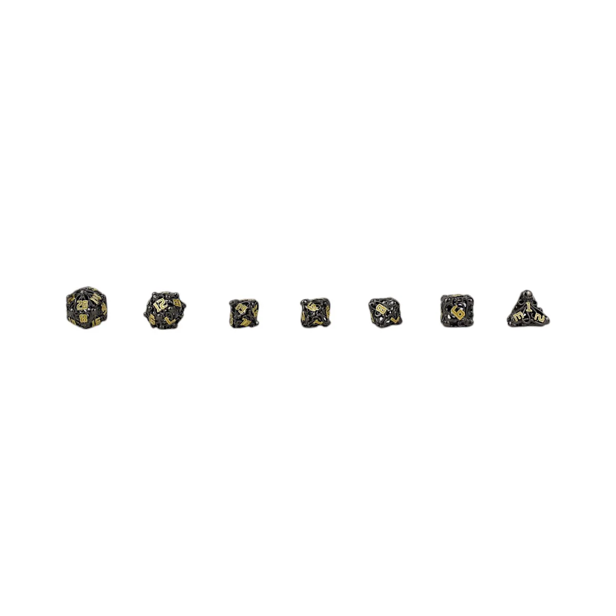 LPG Dice Tentacular Dice Set Black/Gold - Image 9