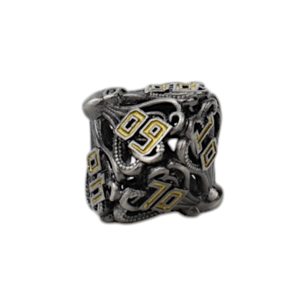 LPG Dice Tentacular Dice Set Chrome/Gold - Image 5