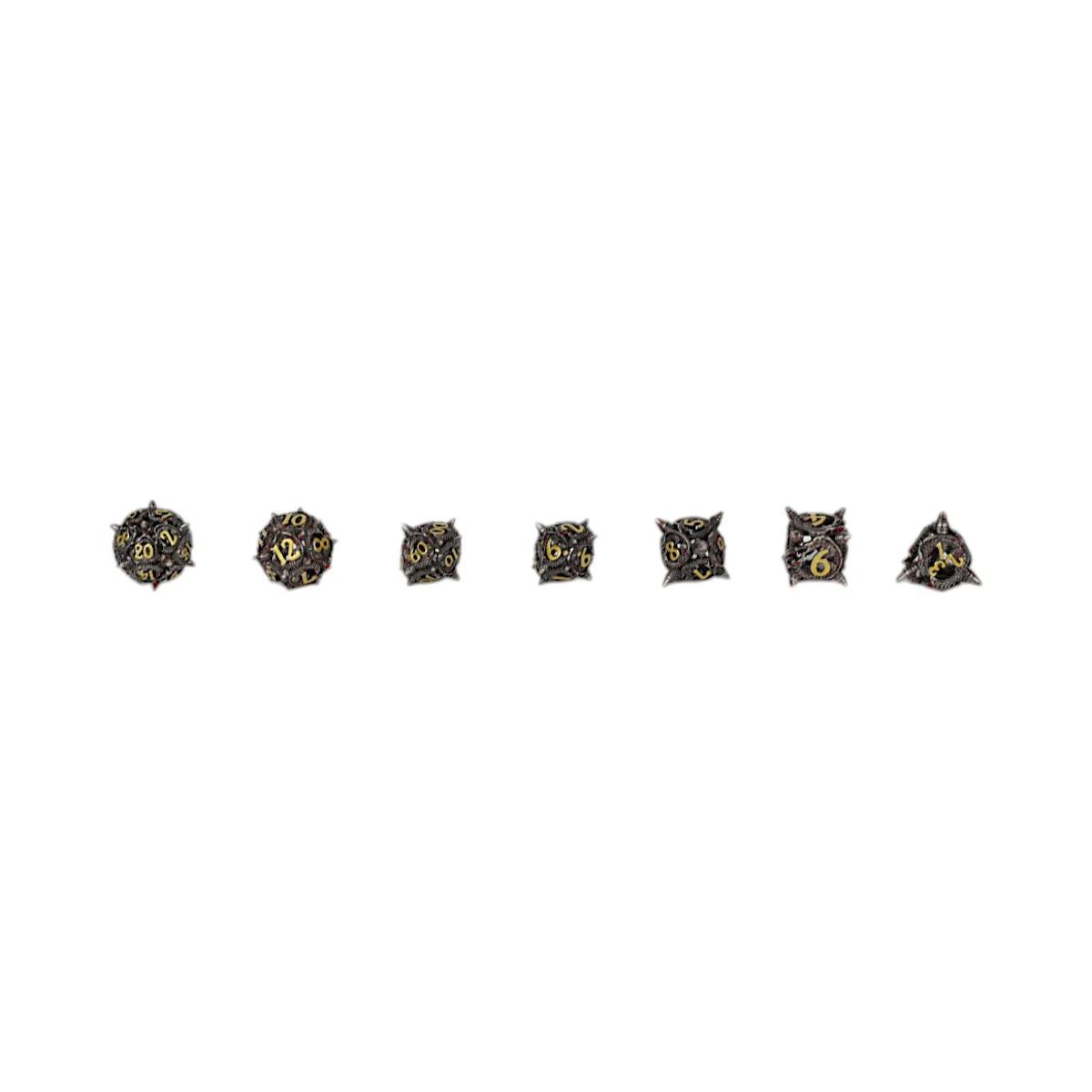 LPG Dice Xeno Hollow Dice Set Bloodied Metal - Image 9