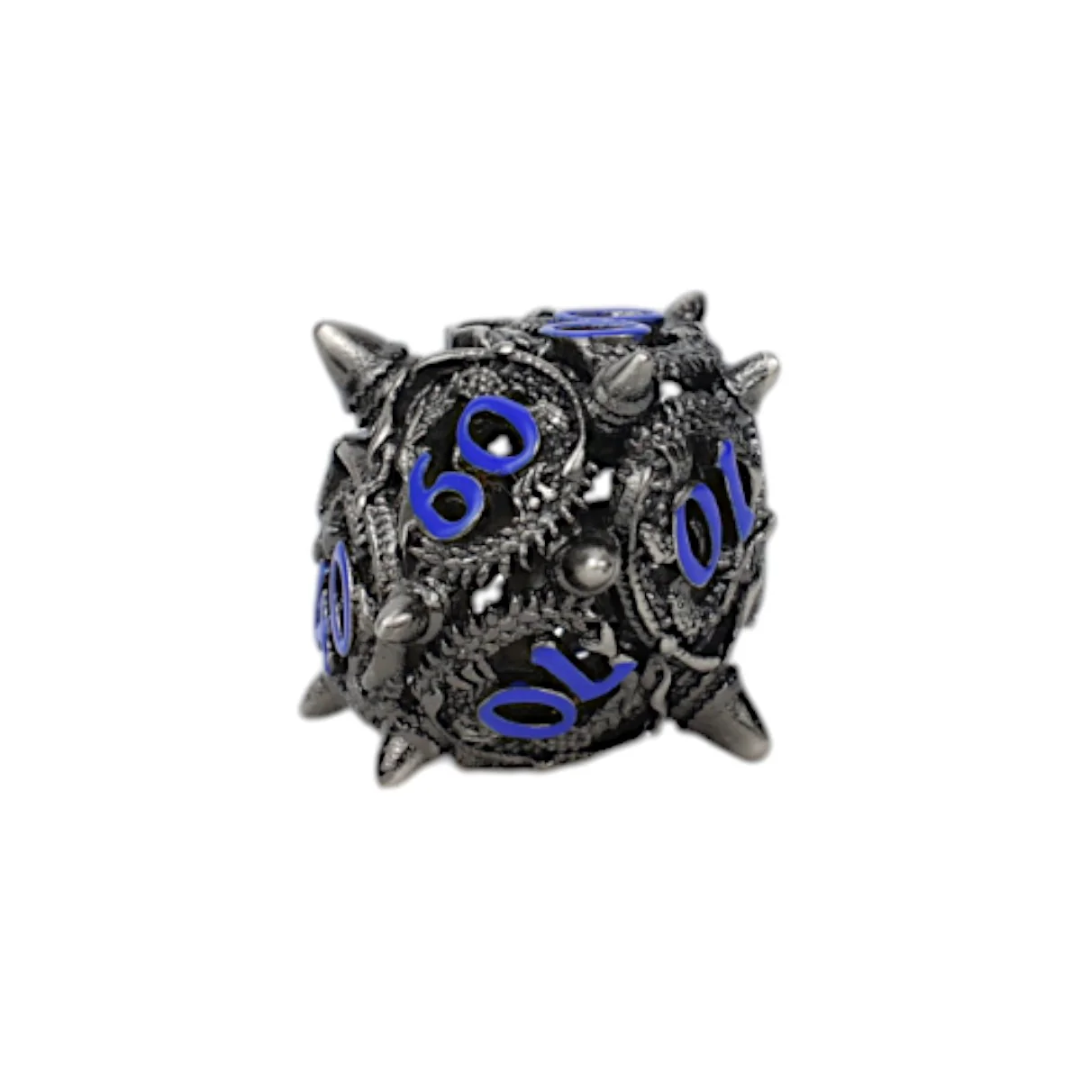 LPG Dice Xeno Hollow Dice Set Steel/Blue - Image 4