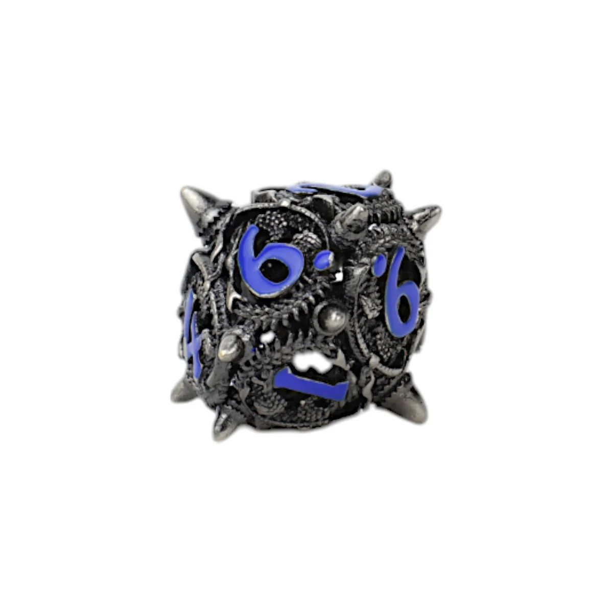 LPG Dice Xeno Hollow Dice Set Steel/Blue - Image 5