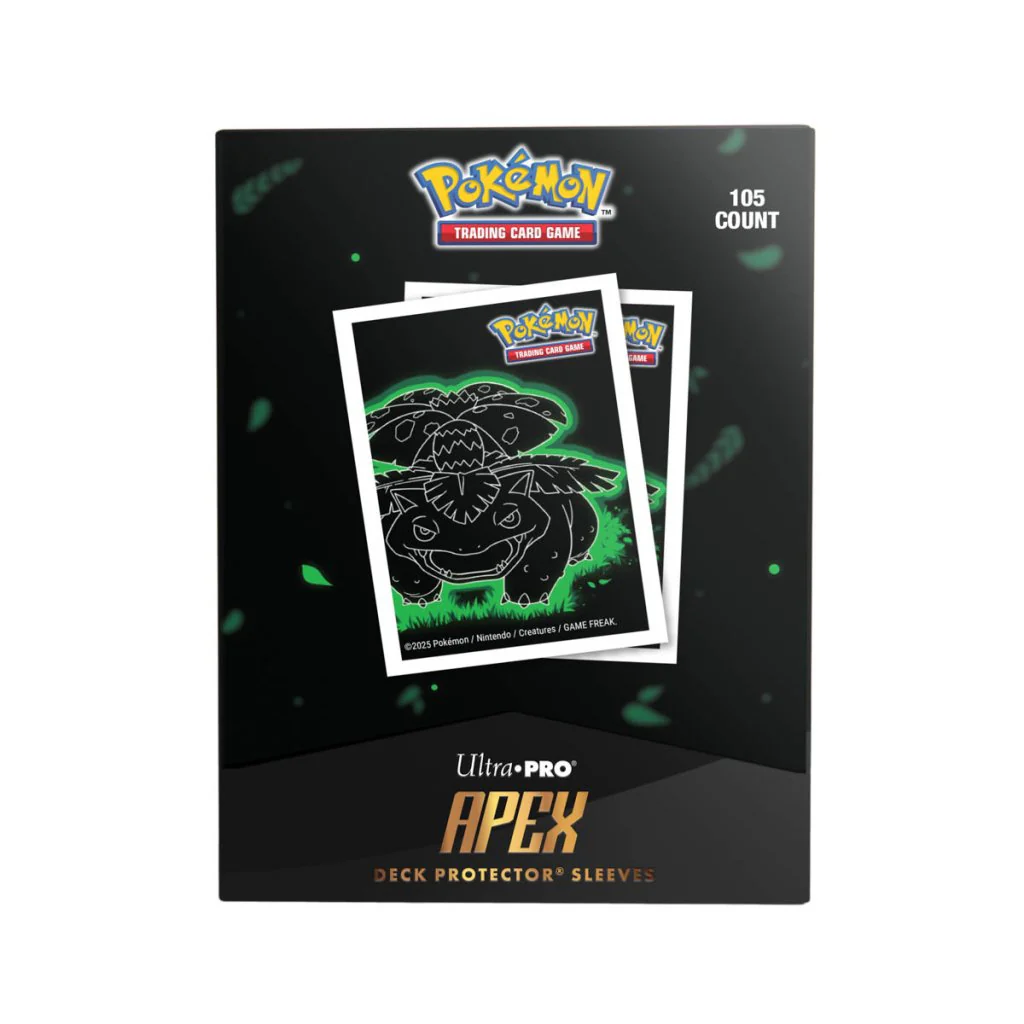 Pokemon Neon Kanto 105ct APEX Deck Protector Sleeves Venusaur - Image 2