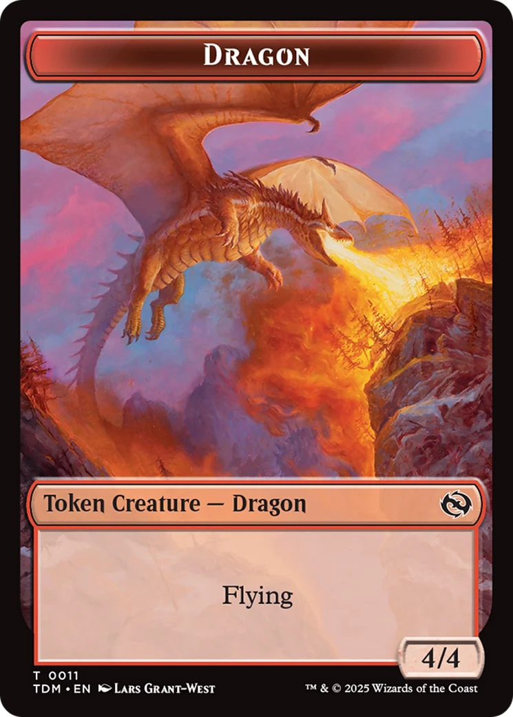 Reliquary Dragon // Dragon (0011) Double-Sided Token [Tarkir: Dragonstorm Tokens] - Image 2