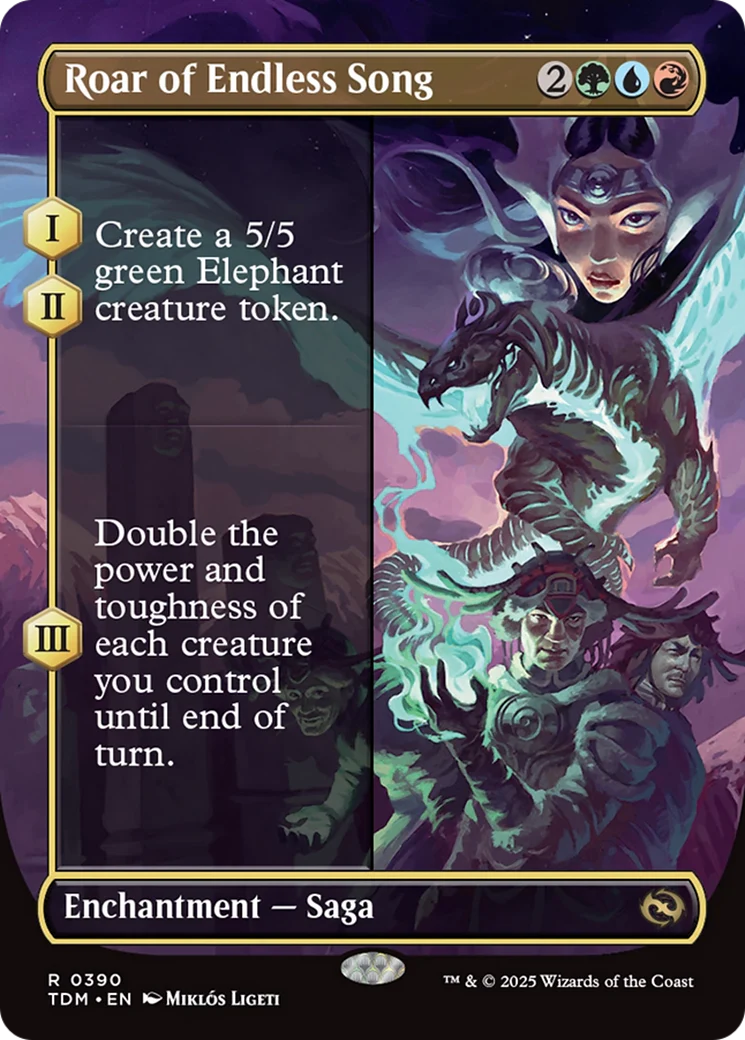 Roar of Endless Song (Borderless) [Tarkir: Dragonstorm]