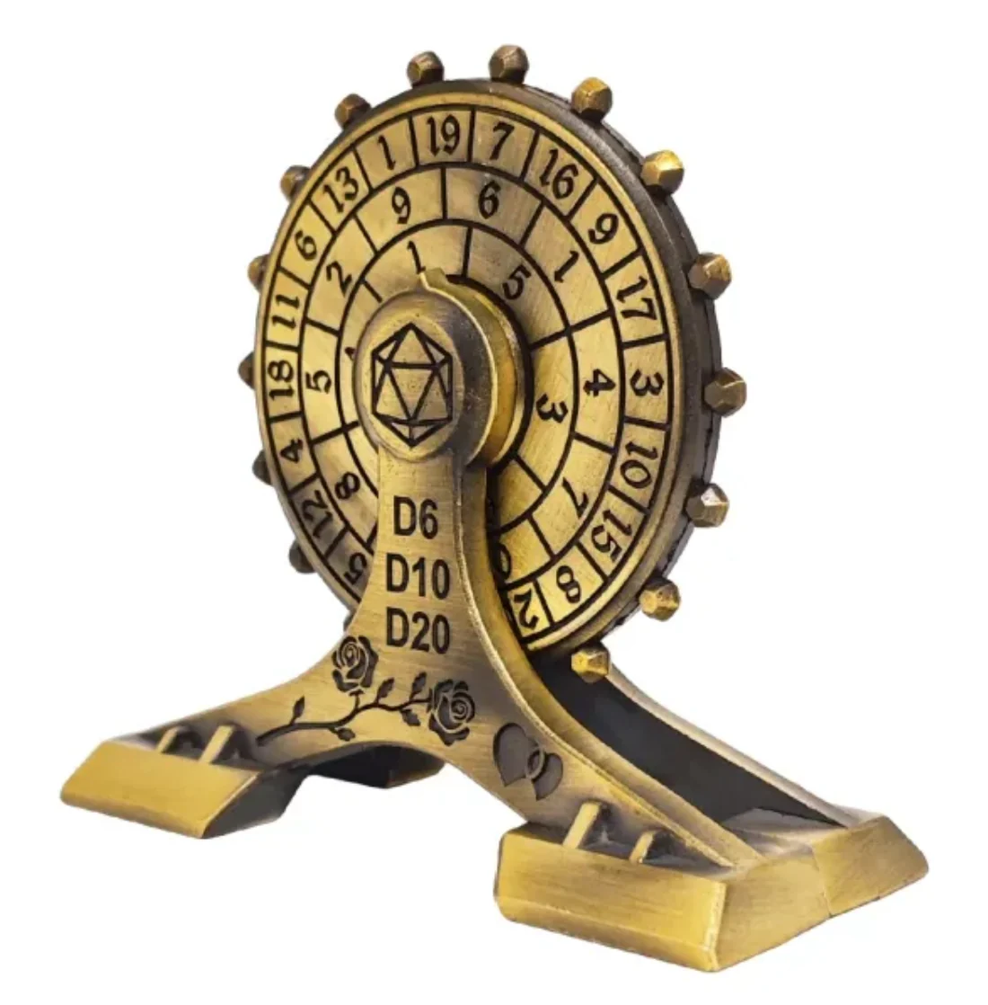 RPG Spinning Ferris Wheel Dice - Gold Metal