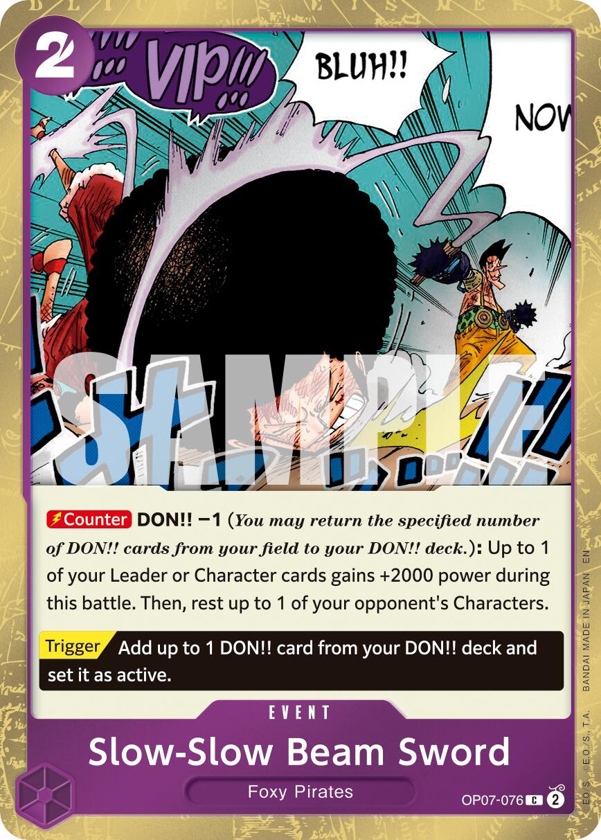Slow-Slow Beam Sword (Pirate Foil) [Premium Booster -The Best- Vol. 2]