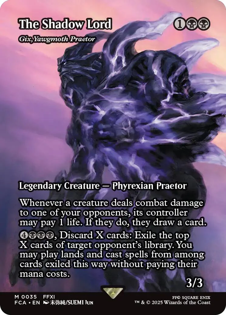 The Shadow Lord - Gix, Yawgmoth Praetor (Showcase) [FINAL FANTASY : Through the Ages]