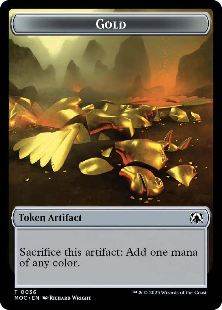 Thopter // Gold Double-Sided Token [March of the Machine Commander Tokens] - Image 2