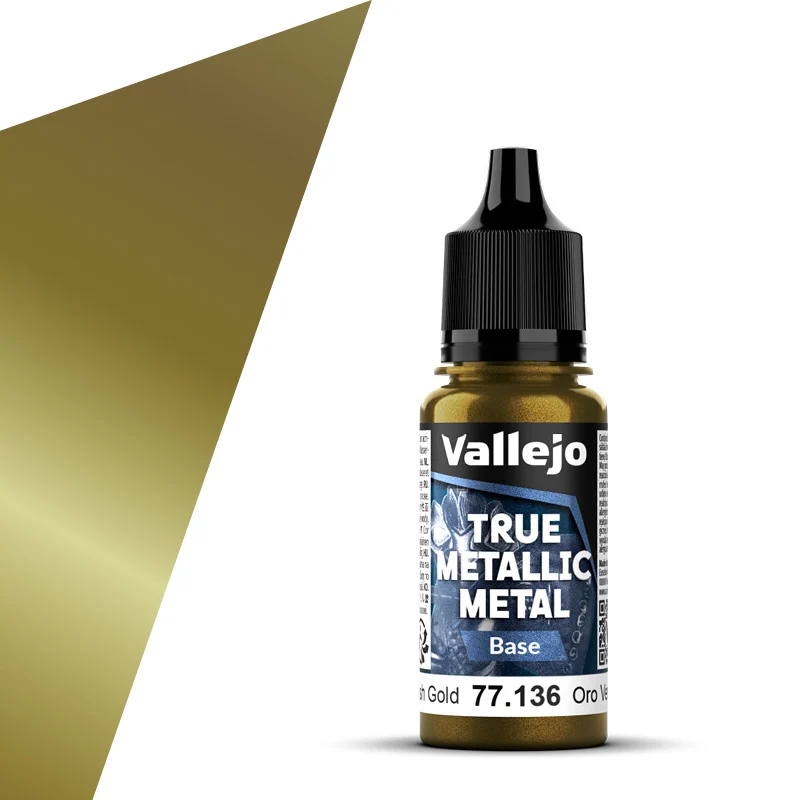 Vallejo - True Metallic Metal - Greenish Gold 18ml (Base) - Image 2