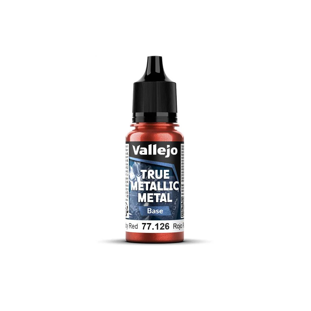 Vallejo - True Metallic Metal - Ruby Red 18ml (Base)