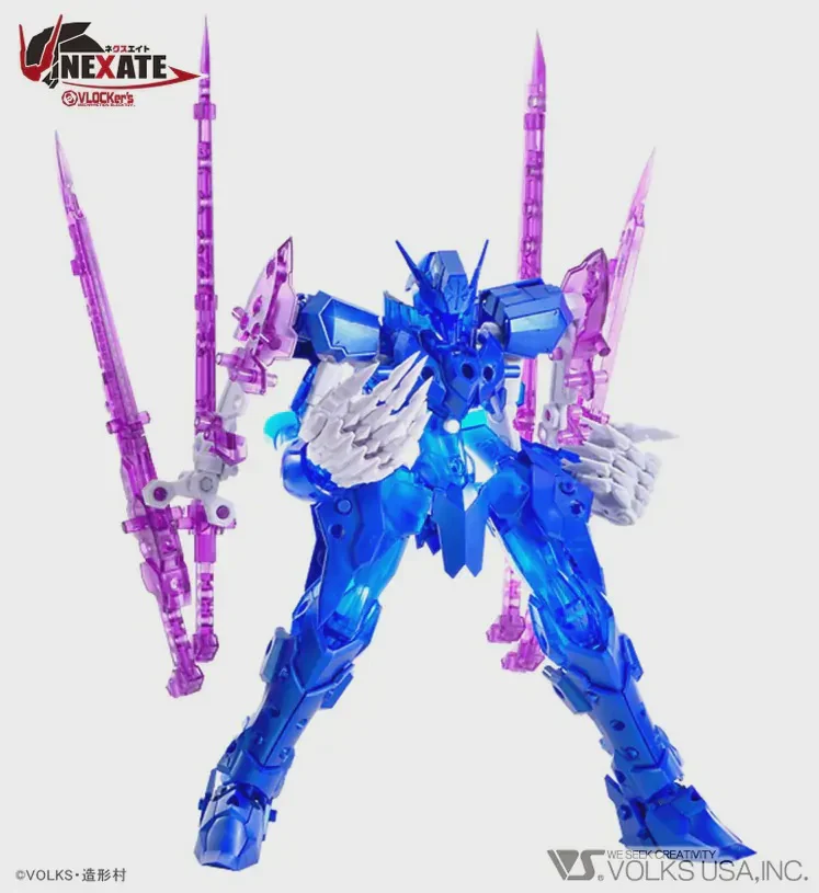VLOCKer's NEXATE PRIME V-RAID Clear Blue/Metallic Blue ver. Plastic Model Kit - Image 2