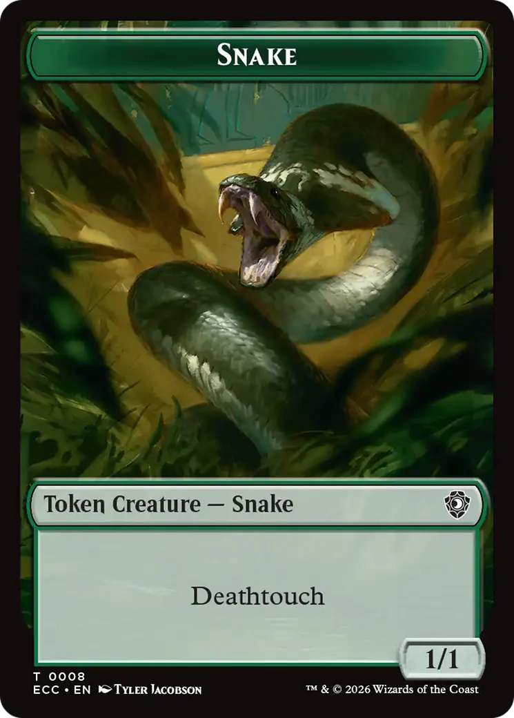 Zombie // Snake Double-Sided Token [Lorwyn Eclipsed Tokens] - Image 2